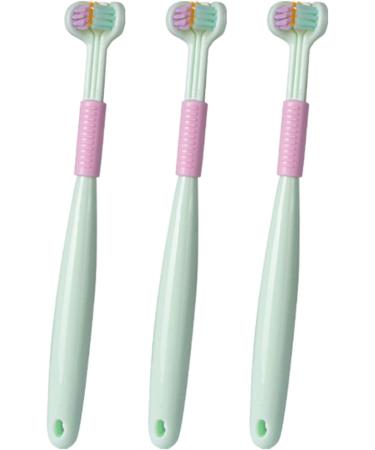 3-Piece V-Shaped Soft Hair Toothbrush Set for Children with Autism - Gentle Care for Every Tooth & Gum (Green) - Buy Online on GoSupps.com