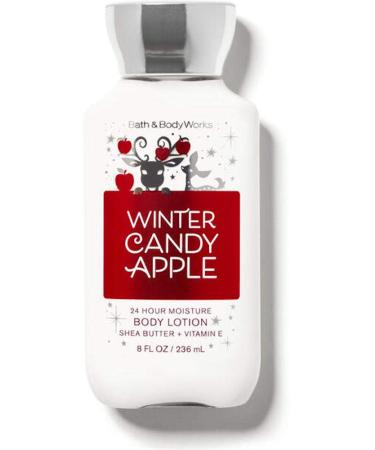 Bath and Body Works Body Care - Winter Candy Apple - 24 Hour Moisture Body Lotion w/Shea Butter + Vitamin E - Full Size 8 fl oz 8 Fl Oz (Pack of 1)