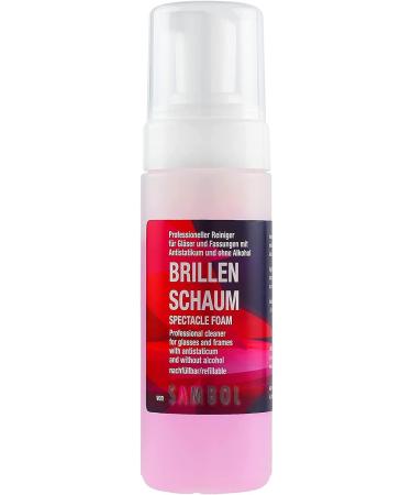 Sambol Glasses Cleaner - 2x150ml Foam with Antistatic Agent | Alcohol-Free Eyewear Care - Buy Online on GoSupps.com