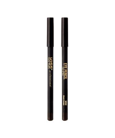 kiss new york Professional Slim Eye Pencil - Creamy Soft Eye Liner in Black Brown | Long-Lasting Water-Resistant Eyeliner for Natural Eye Makeup - Buy Online on GoSupps.com