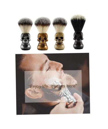 Buy Silver Hair Shaving Brush | Soft Skull Beard Grooming Tool for Precision Shaving - Buy Online on GoSupps.com