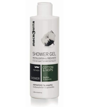 SHOWER GEL FOR MEN WITH COTTON AND BIO-HOP 250 ML.