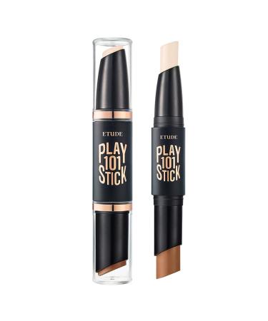 ETUDE Play 101 Stick Contour Duo #1 (21AD) | Creamy Shading and Highlighter Duo for Easy Contouring Makeup| Kbeauty #1_21AD - Buy Online on GoSupps.com