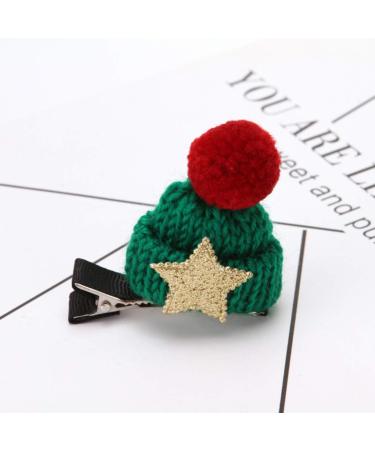 Beaupretty Mini Knitted Hat Hair Clips - 7pcs Christmas Pom Pom Ball Pins for Kids Girls & Dogs - Buy Online on GoSupps.com