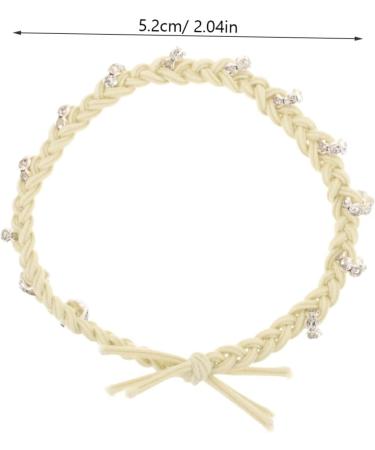 Beaupretty Diamond-encrusted Colorful Twist Hair Rope Elastic Hair Bands Hair Accessory Rhinestone Hair Clips Girls Hair Ties Tiara Miss Fabric + Diamond Headgear Rhinestones - Buy Online on GoSupps.com