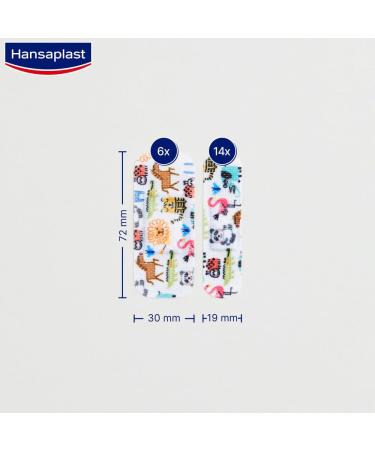 Buy Hansaplast Children's Plaster Sensitive - 20 Animal Motif Strips for Painless Wound Care | International Shipping Available - Buy Online on GoSupps.com