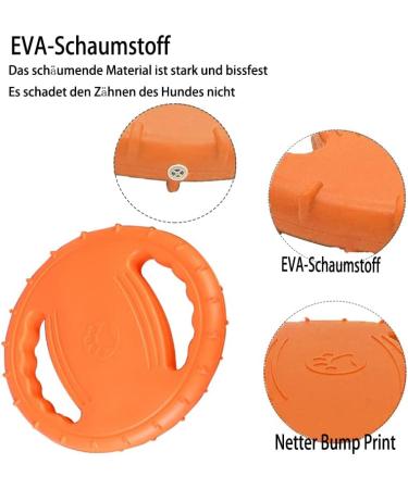 GERUI Dog Frisbee - Bite-Resistant Interactive Toy for Large & Medium Dogs | Outdoor Pet Play (Orange) - Buy Online on GoSupps.com