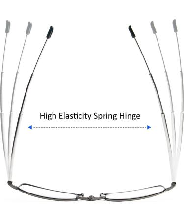 Foldable Stainless Steel Reading Glasses for Men & Women - Cokobin Anti-Blue Light Aid +2.5 with Hard Shell Case - Ideal for Reading - Buy Online on GoSupps.com