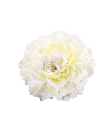 Butterms Multicolor Chiffon Flowers Flower Blade Hair Clip Bogen Clip Barrettes Accessories Alligator Clip Girl Headwear Headdress Blower Bow Hairclip (Beige)