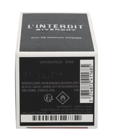 Givenchy L Interdit Intense Perfume for Women Eau de Parfum Travel Spray 1.7 Ounce 1.7 Fl Oz (Pack of 1) - Buy Online on GoSupps.com