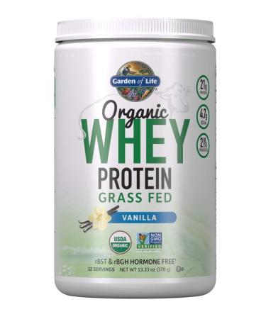 Garden of Life Organic Whey Protein Grass Fed Vanilla 13.33 oz (378 g)
