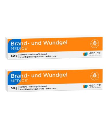 Fire and wound gel Medice 2x 50 g cooling effect after 2 minutes for the treatment of burns sunburn insect bites and grazes 100 g - Buy Online on GoSupps.com