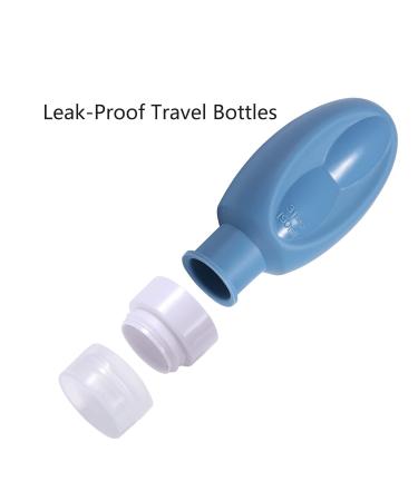 4-Piece Travel Bottle Set - 90ml Silicone Leak-Proof BPA-Free Cosmetic Containers for Shampoo Conditioner & Lotion - Ideal Travel Accessories - Buy Online on GoSupps.com