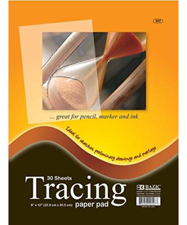 BAZIC Clear Tracing Paper Pad for Drawing, Tracing, and Sketching (30 Sheets. 9x12) - Buy Online on GoSupps.com