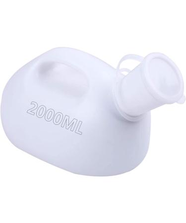 Urinals for Men Portable Male Urinal with Lid 2000 Ml/66 Oz Large Capacity Urine Cups for Incontinence Elderly Travel Driving Camping (White) Happy - Buy Online on GoSupps.com