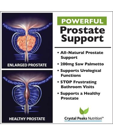 CRYSTAL PEAKS NUTRITION Extra Strength Prostate Support Supplement - Less Urgency Fewer Nighttime Bathroom Visits. Beta-Sitosterol Saw Palmetto Plus 28 Additional Prostate nutrients - 60 Capsules - Buy Online on GoSupps.com