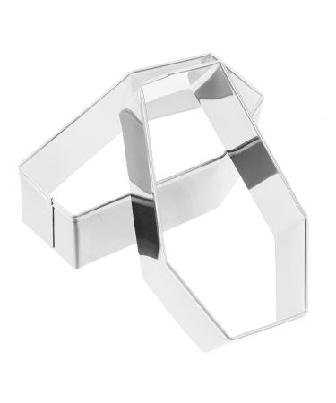 Milisten 10 Pcs Biscuit Mold Mini Cake Molds Chocolate Mold Dessert Baking Mold Cakesicles Mold Mini Cookies Metal Fondant Frame Jelly Moulds Stainless Steel Cake Candy 7.5X4.2X2.4CMx2pcs Silverx2pcs