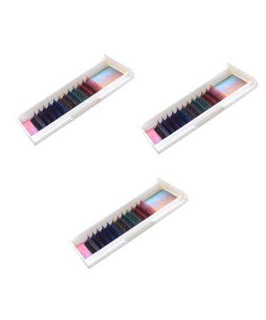 Beavorty 3 Sets rainbow false eyelashes cruelty- long false eye lashes colored eyelashes fakes eyelash magnetic Lash Extensions fake eyelashes no irritation 3d fancy South Korea