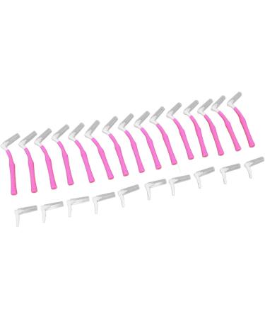 Small L-Shaped Interdental Brush - Push-Pull Oral Care & Tooth Whitening 25 Pink Cleaning Brushes - Buy Online on GoSupps.com