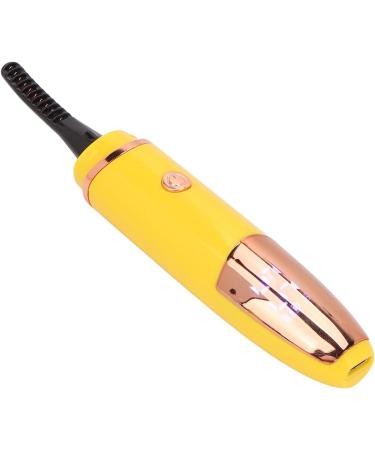 Qukaim Rechargeable Lash Curler Heated Eyelash Curler 4 Temperature Gears 360 Curling Styling Tool Yellow - Buy Online on GoSupps.com