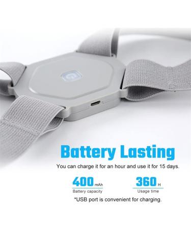 DFHBFG Intelligent Posture Corrector | Smart Adjustable Back Support & Shoulder Trainer - Gray - Buy Online on GoSupps.com