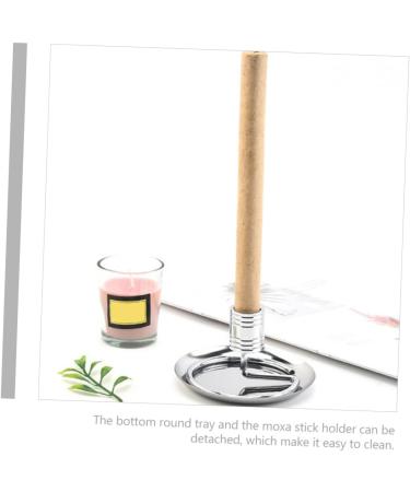 JECOMPRIS Moxa Seat Incense Stick Holder Set - Silver Moxa Roll Burner & Mosquito Coil Holder - 2pcs 10x10cm - Buy Online on GoSupps.com