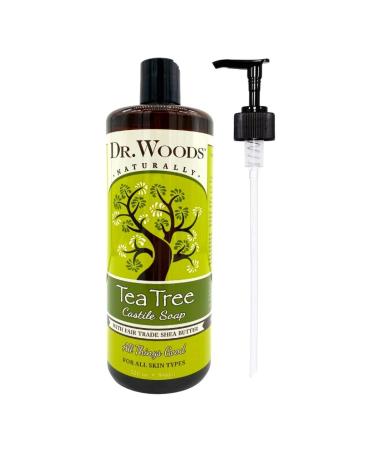 Dr. Woods Tea Tree Castile Soap with Organic Shea Butter and Pump  32 Ounce