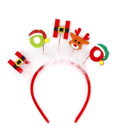 hgnxa Christmas Headband for Womens Girls Daily Wearing Photo Props Party Fancy Dress Cosplay Hair Accessories Ho Elk White Hair Mo