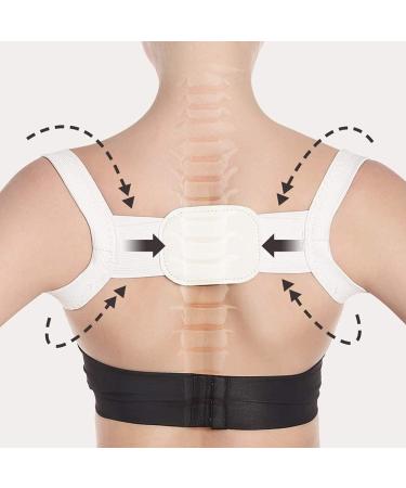 Posture Corrector Adjustable Clavicle Men Woemen Upper Back Brace Shoulder Lumbar Support Belt Corset (Black L) Better life Slimming Black M - Buy Online on GoSupps.com