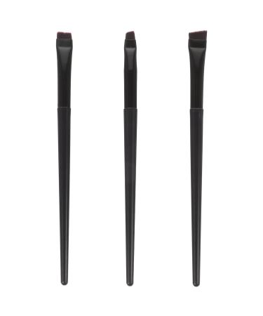 FOYTOKI 3pcs Eyeliner Brush Eyebrow Brush Makeup Brush Ultra Thin Eyeliner Brush Artificial Fiber Black