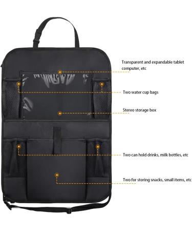 Mayokiaar Large Capacity Car Seat Organizer - Black Oxford Cloth, Multi-Pocket Interior Accessory for Kids Travel - Practical & Multifunctional - Buy Online on GoSupps.com