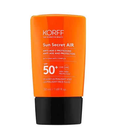Korff Sun Secret Air Fluid Ultralight Face SPF50 Moisturizing and anti-aging ultra-light texture very high protection 50 ml
