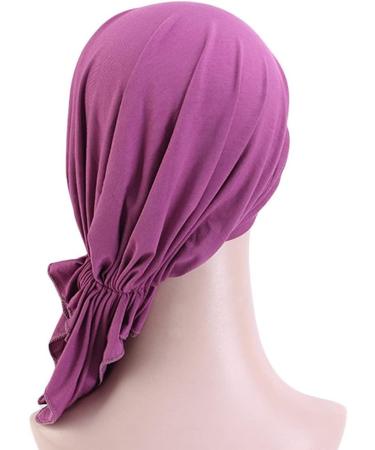 amangul Cotton for Head Scarf Turban Chemo Inner Hijab Pre Tied Bonnet(Black) - Buy Online on GoSupps.com
