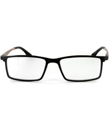 Buy Alumni RX04 Square Aluminum-Titanium Alloy RX-Able Reading Glasses +1.50 in Black Gold - Stylish & Durable Eyewear for All Ages - Buy Online on GoSupps.com