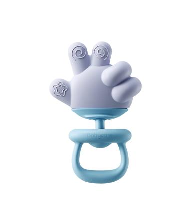 bc babycare Baby Teether Toys  Silicone Teething Toys for Babies 0-6 Months  Teething Toysfor Toddlers  Finger Shape Infant Teething Pacifier Toys for Sucking Needs Blue