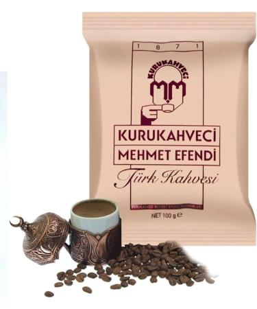 Mehmet Efendi Turkish Coffee - Medium Roast 100% Natural Grind for a True Turkish Delight (100g 2 Pack) - Buy Online on GoSupps.com