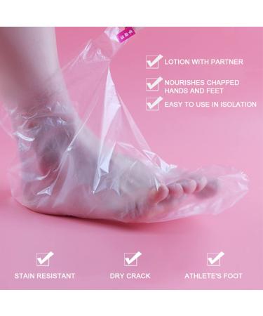 Disposable Foot Covers (100 pcs) | Plastic Socks & Boots for Wax Treatments | Ideal for Spa & Home Use - Buy Online on GoSupps.com
