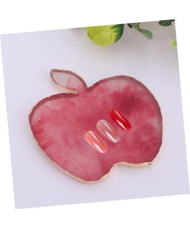  Healvian Healvian Unique Resin Nail Art Palette with Gold Rim Presentation Tray for Nail Artists Pale Red - Buy Online on GoSupps.com