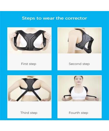 ZUIAI Posture Corrector Back Brace Adjustable Upper Shoulder Relief Trainer Spine Corset Support(CH) Small B - Buy Online on GoSupps.com