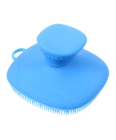 Ipetboom Face Scrub Brush Cleansing Brush Bath Brush Silica Gel Beauty Silicone Face Brush 7x7cm Blue