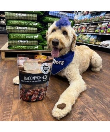 KAHOOTS Grain Free Bacon & Cheese Dog Biscuits | Premium All-Natural Small Batch Bacon & Cheese Treats (1lb) - Buy Online on GoSupps.com