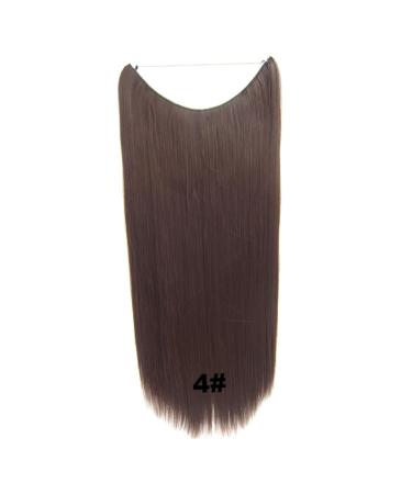 minkissy Piece Curly Hair Extensions Straight Hair Extensions Fluffy Hair Extensions Hair Clips for Curly Hair Black Hair Extensions Clip Hair Clips for Curls Fishing Line Wig medium As Shown