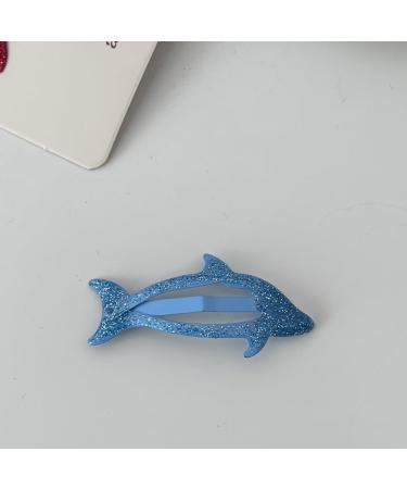 hgnxa Girls Hair Clip with Glitter Women Kid Hairgrips Dolphin Headdress Barrettes Dolphin Shape Sweet 2000s Girls Hairpins Red - Buy Online on GoSupps.com