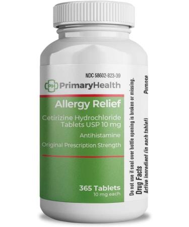 Primary Health 24 Hour Allergy Relief Cetirizine Hydrochloride 10mg Tablets - 365 Count - Buy Online on GoSupps.com