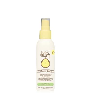 Sun Bum Baby Bum Conditioning detangler Spray | leave-in Conditioner Treatment with Soothing Coconut Oil| Natural Fragrance | Gluten Free and Vegan | 4 Fl Oz 4 ounces