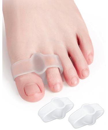 10 Pack Bunion Toe Corrector Gel Toe Separators Big Toe Spacers with 2 Loops for Women Big Toe Bunion Pain Relief Overlapping Toe Hammer Toe (Clear)
