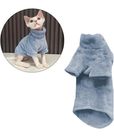 NAVESO Cats Vest Turtleneck Sweater Sphinx Hairless Cat Clothes Kittens Winter Clothes Two-Legged Pet Turtleneck Sweater and Vest for Sphynx Hairless Cat Chihuahua Bulldogs (Blue) L - Buy Online on GoSupps.com