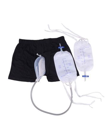 Portable Urinals Reusable Male Urinal Bag Silicone Urine Funnel Pee Holder Collector with Catheter for Old Men Portable for Men Women (Color : A Size : 83-100cm) 83-100cm A