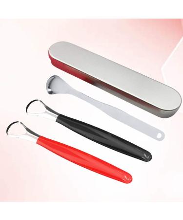 FARUTA 3pcs Tongue Scraper Set - Stainless Steel Oral Hygiene Tool | Tongue Cleaner for Fresh Breath - Buy Online on GoSupps.com