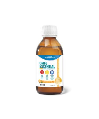 OmegEssential + Vitamin D Liquid Fish Oil Supplement - 1 000 mg EPA + 550 DHA Orange flavour 200 ml | All natural cold water wild caught